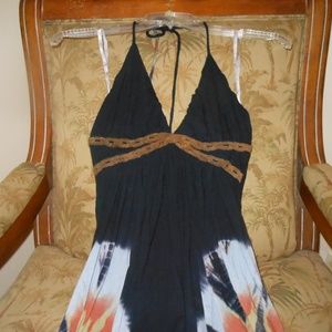 SKY Brand Tie Dye Halter Maxi Dress- Size-MEDIUM